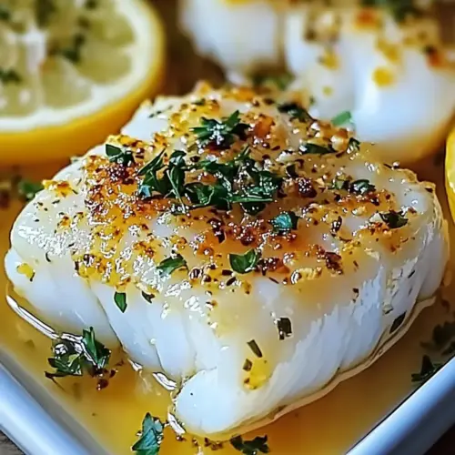 Zesty Lemon Garlic Baked Cod