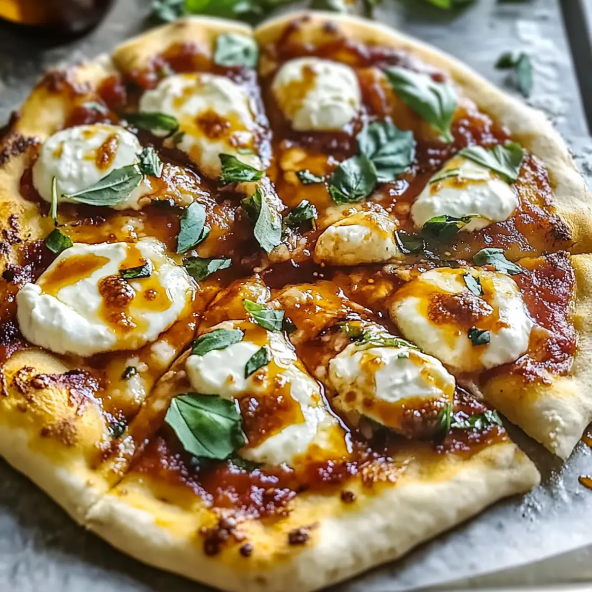Hot Honey Ricotta Pizza