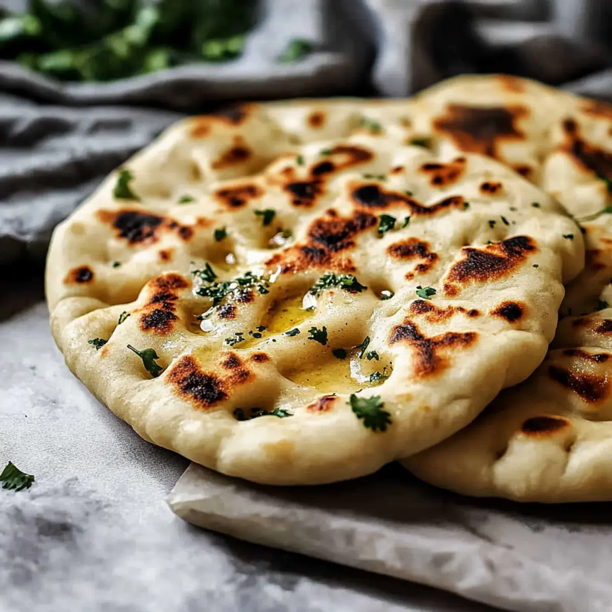 Easy Garlic Naan Bread
