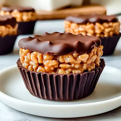 Chocolate Peanut Butter Rice Krispie Cups