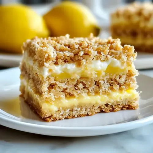 Lemon Oatmeal Crumble Bars