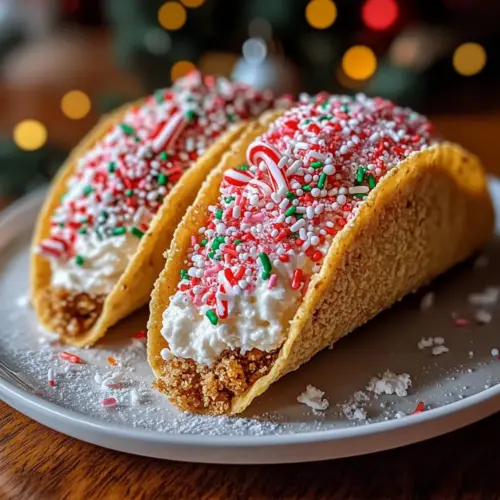Christmas Cheesecake Tacos