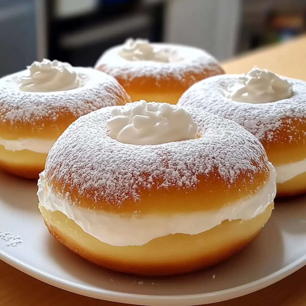 Fluffy Korean Milk Cream Donut
