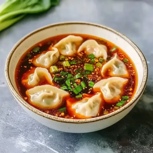 spicy dumpling soup
