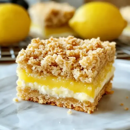 Lemon Oatmeal Crumble Bars