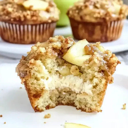 Apple Crisp Cheesecake Muffins