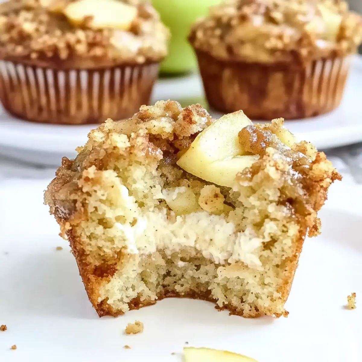 Apple Crisp Cheesecake Muffins