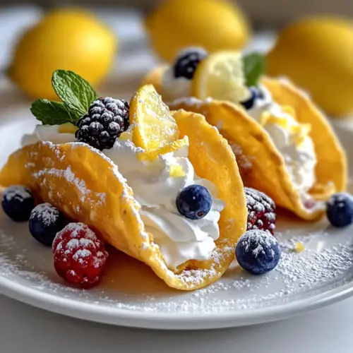 Zesty Lemon Mini Dessert Tacos
