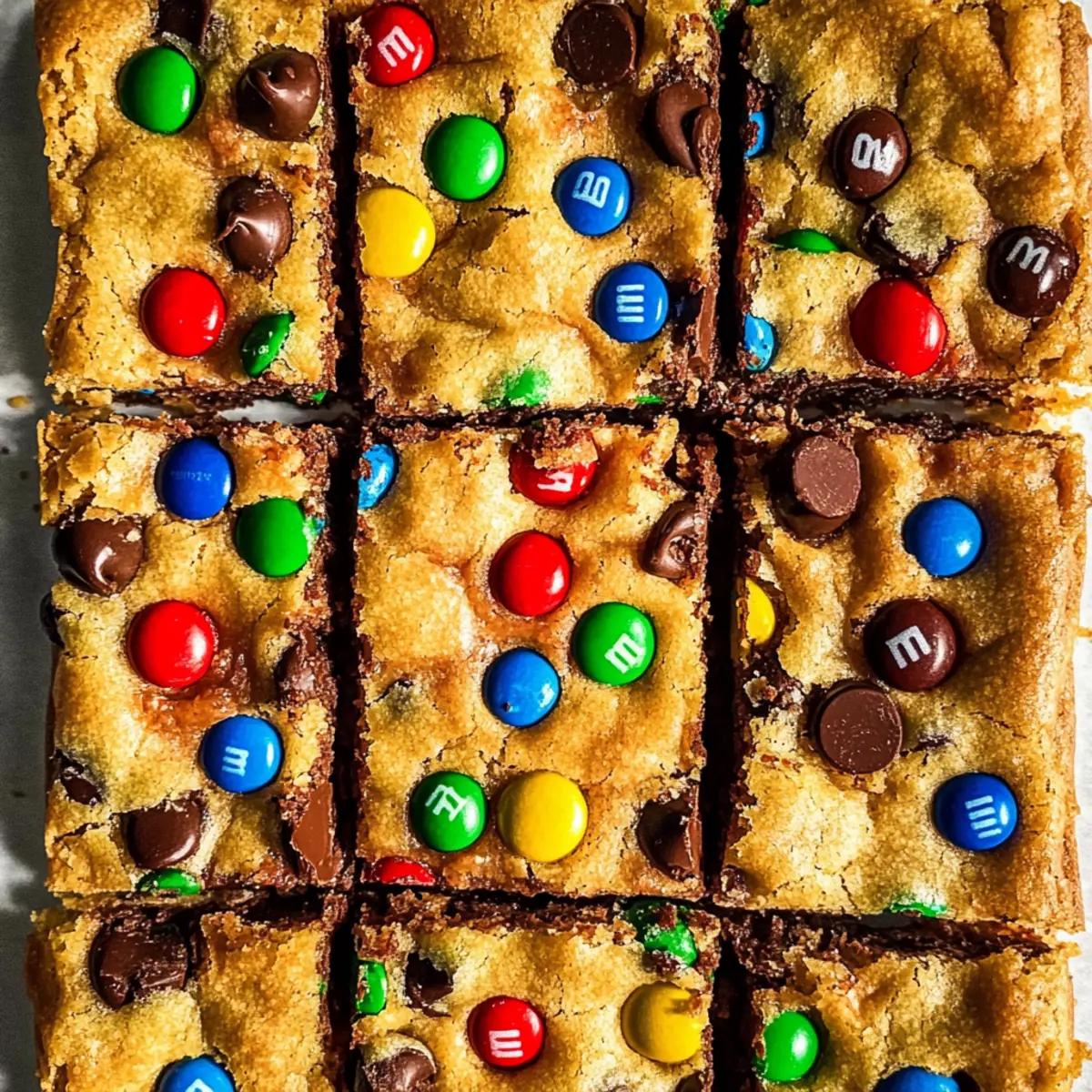 Classic M&M Cookie Bars