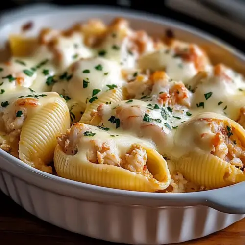 Creamy Seafood Stuffed Shells