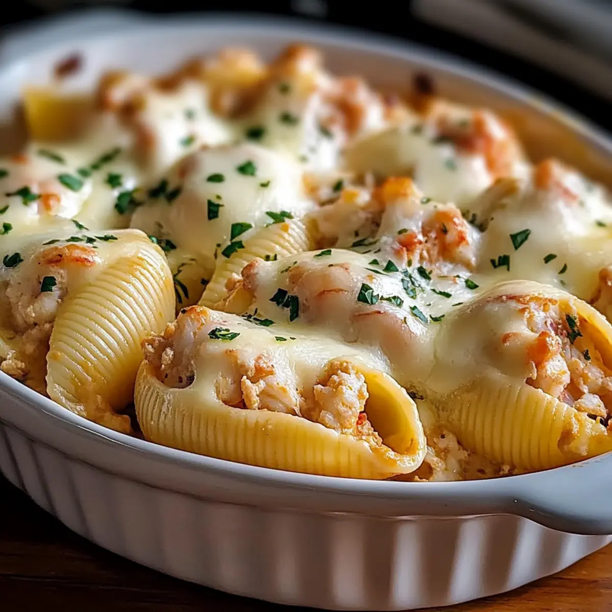 Creamy Seafood Stuffed Shells