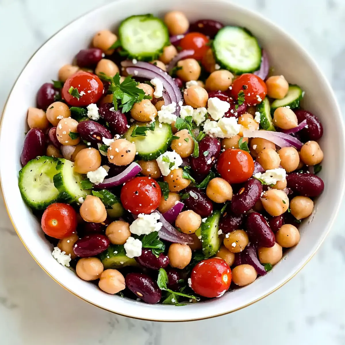 Mediterranean Dense Bean Salad