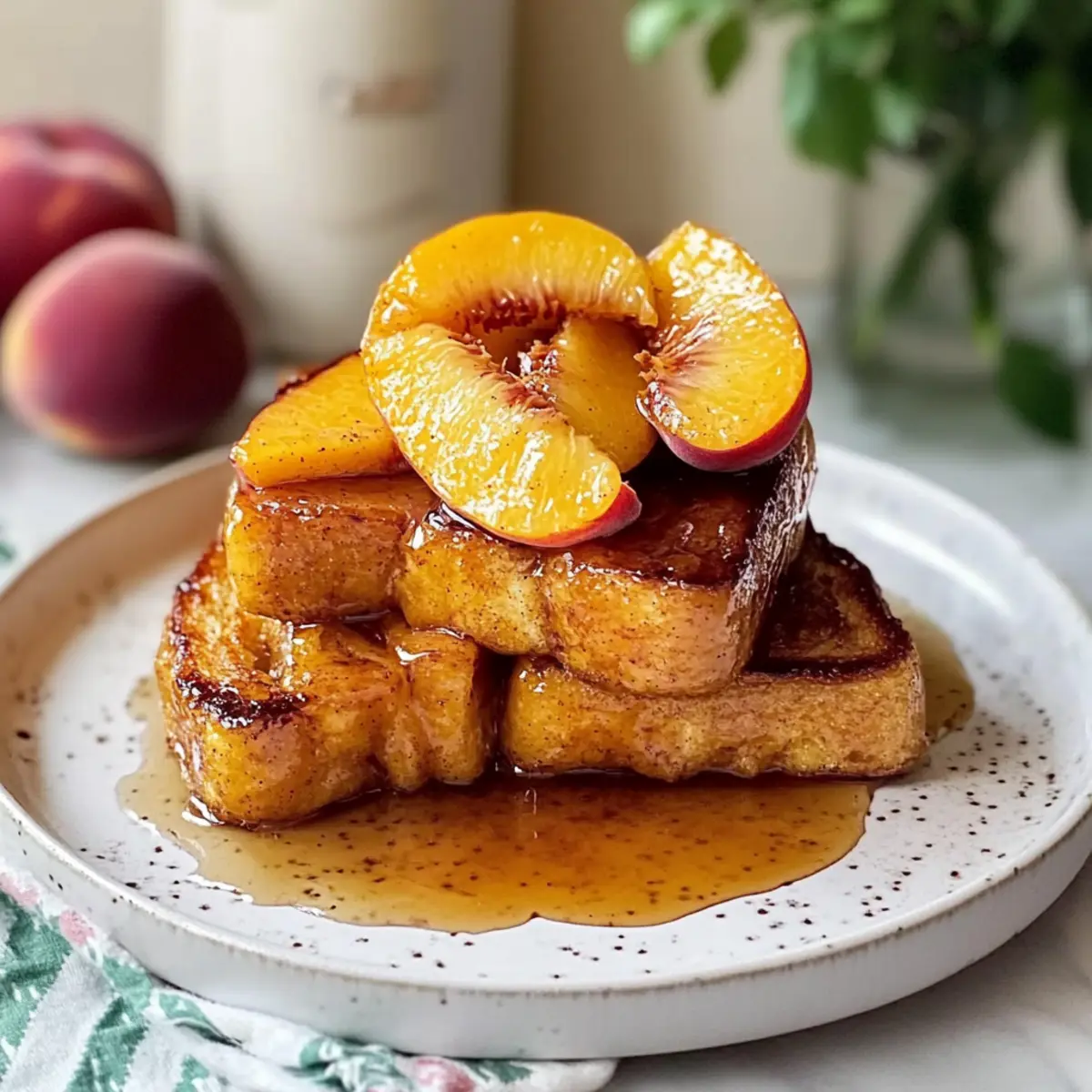 Sweet Peach French Toast