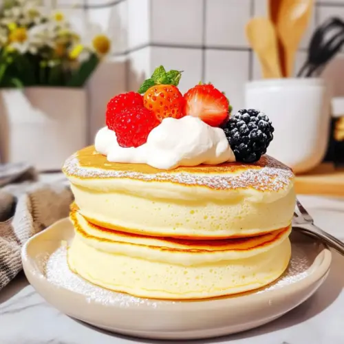 Fluffy Japanese Soufflé Pancakes