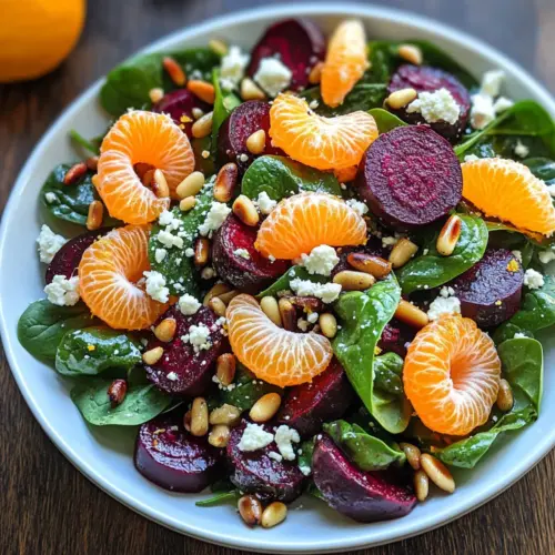 Beet Salad with Spinach