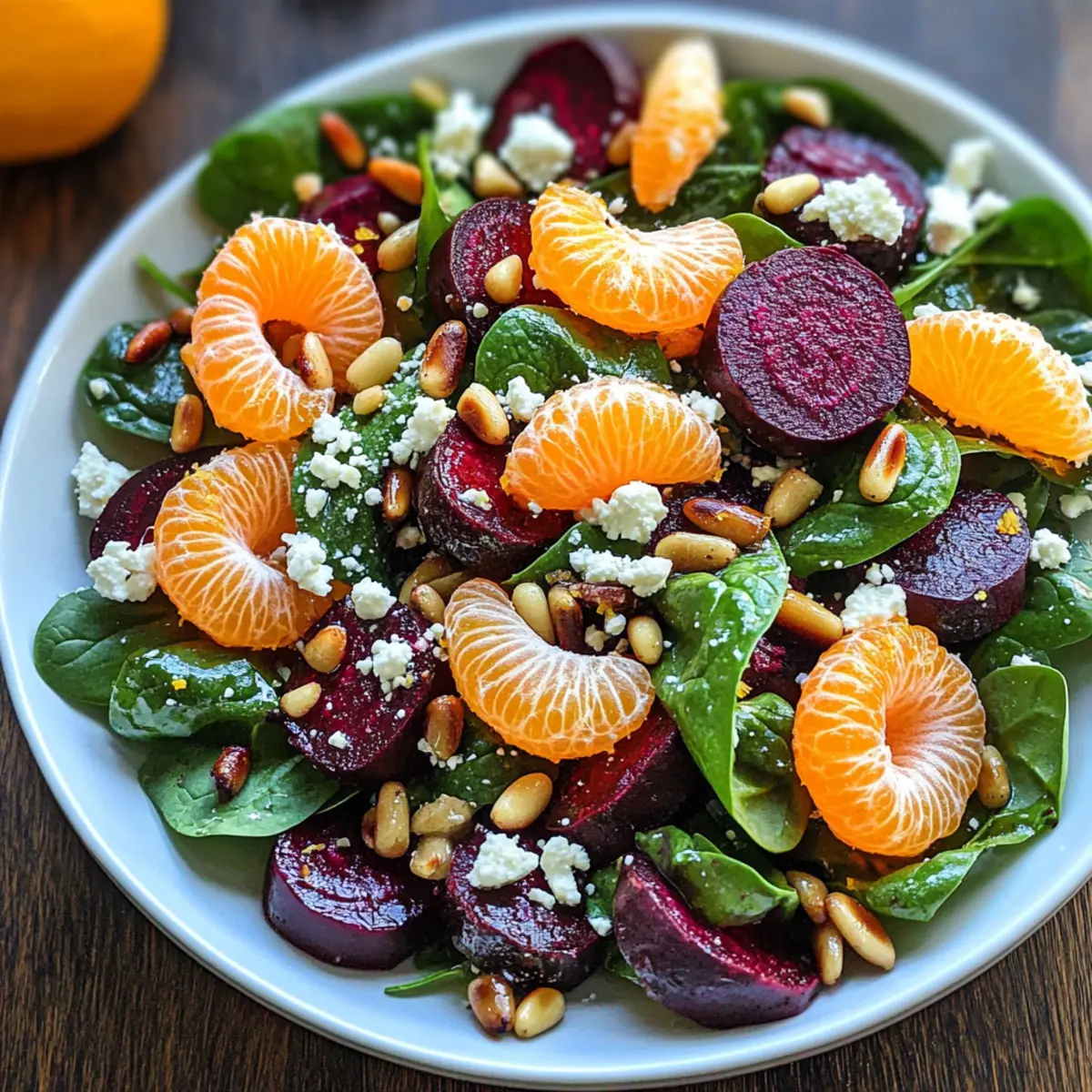 Beet Salad with Spinach