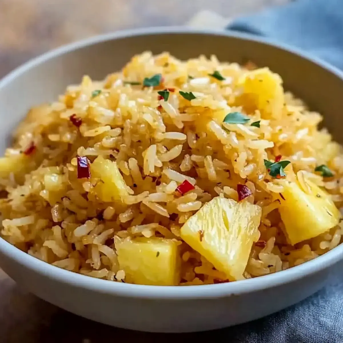 Tropical Pineapple Rice with Coconut & Spicy Ginger