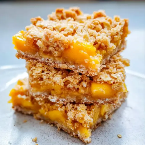 Mango Oatmeal Crumble Bars