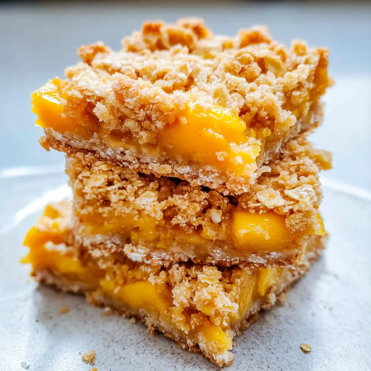 Mango Oatmeal Crumble Bars