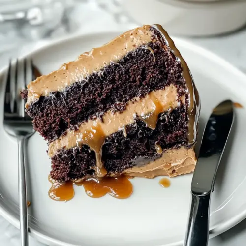 Salted Caramel Espresso Chocolate Cake