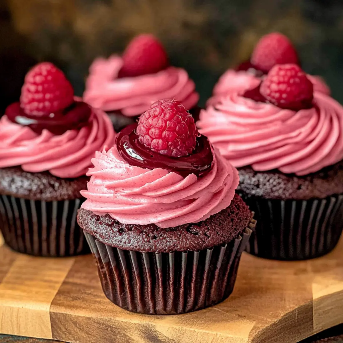chocolate raspberry cupcakes