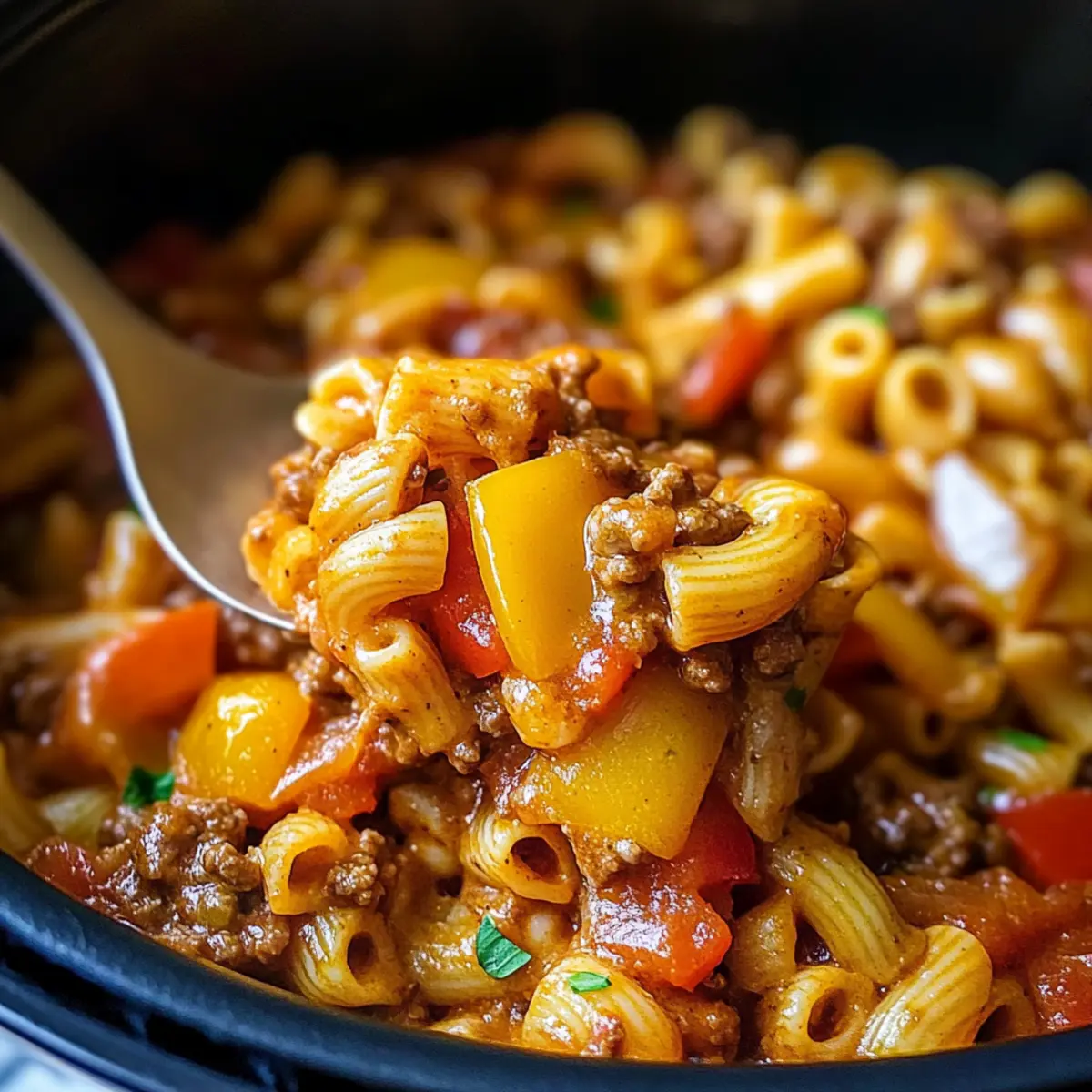 Slow Cooker Taco Pasta