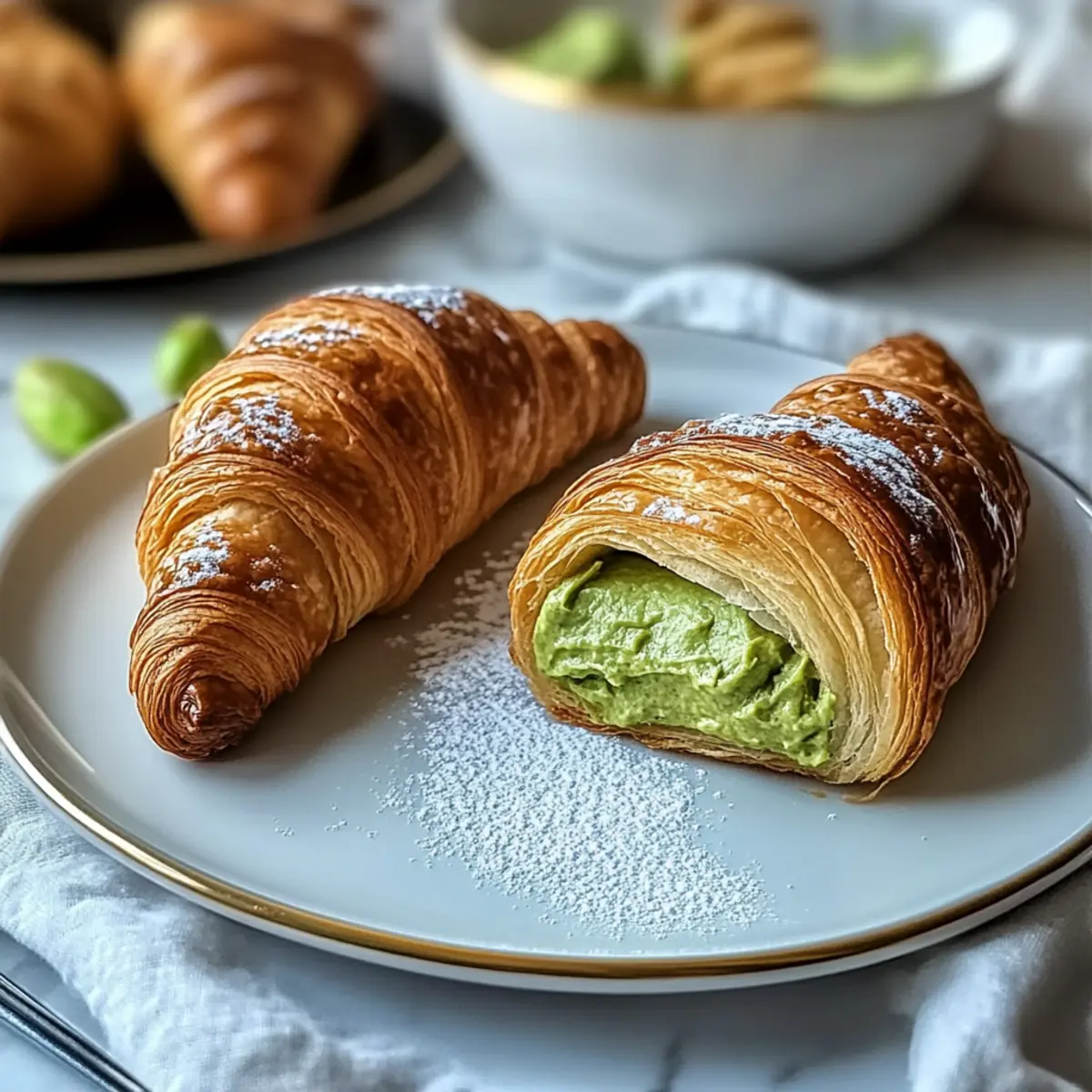 istachio Cream Croissants