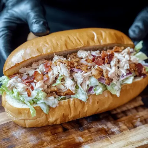 Chopped Chicken Bacon Ranch Sandwich