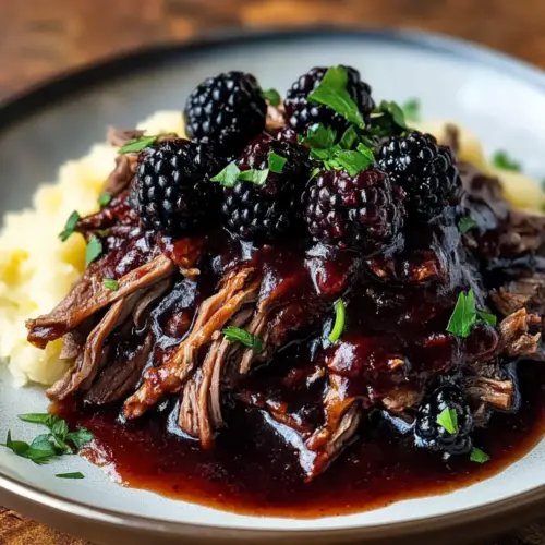 Slow Cooker Blackberry Balsamic Beef
