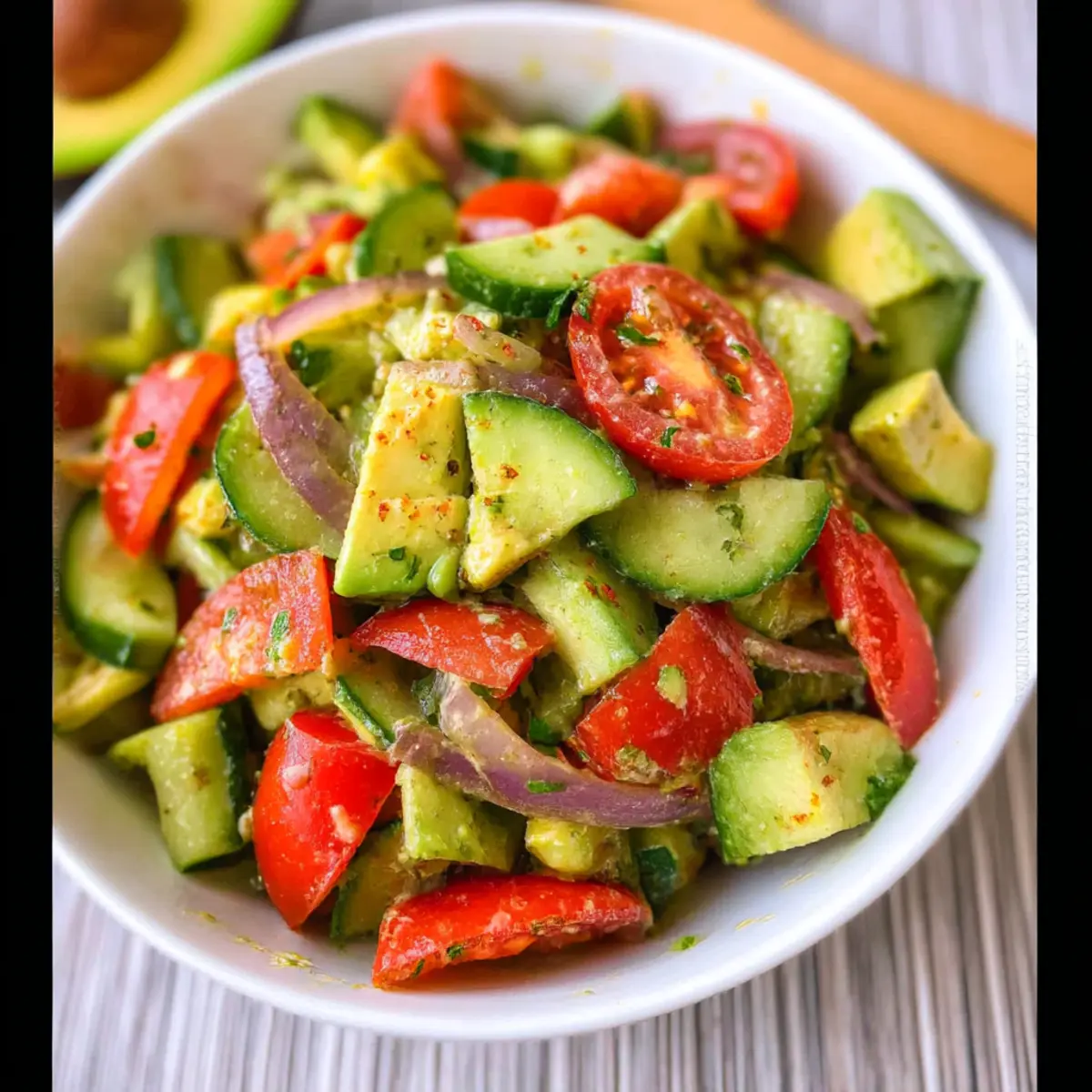 Cucumber Tomato Avocado Salad