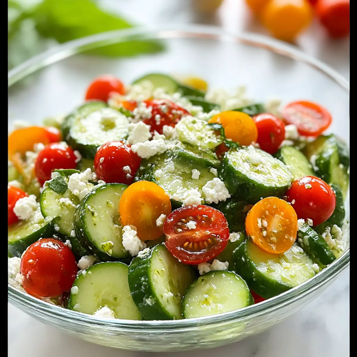 Greek Cucumber Tomato Feta Salad