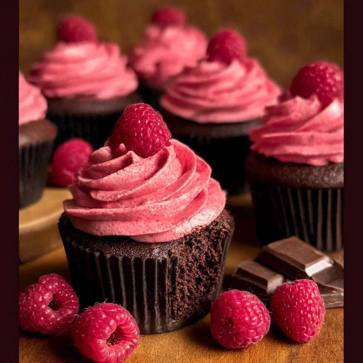 Chocolate Raspberry Cupcakes