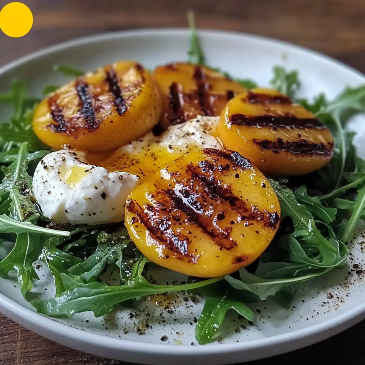 Grilled Peach Burrata Salad