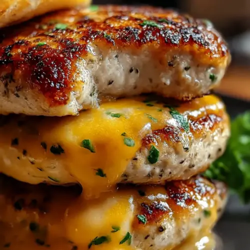 Cheddar Ranch Chicken Burgers